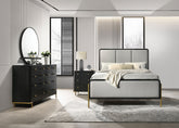Best Furniture Outlet - Coaster - Arini 4-piece Eastern King Bedroom Set Black and Grey - 224331KE-S4